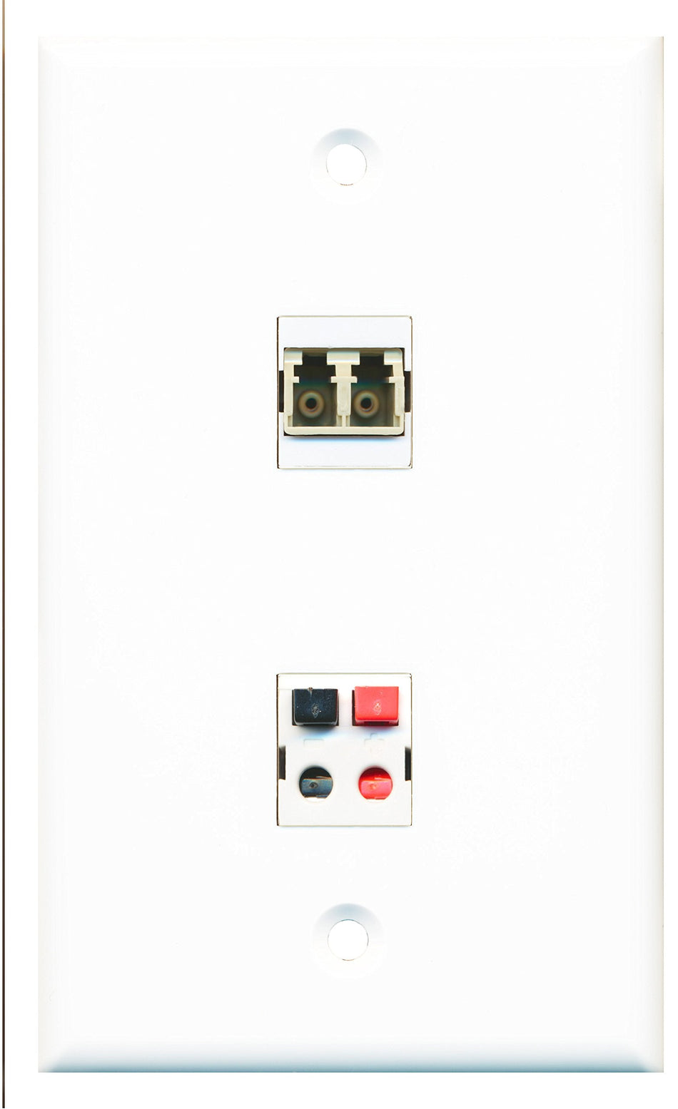 RiteAV - 1 Port LC Fiber Multimode Duplex 1 Port Speaker Wall Plate - Bracket Included
