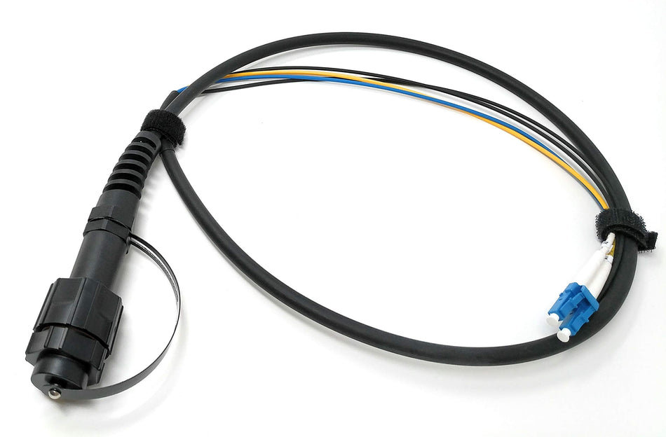 Ultra Spec Cables FTTA Circular Encapsulated LC-UPC to LC-UPC 2 Core Singlemode TPU Outdoor Fiber Optic Cable - 5 Meter