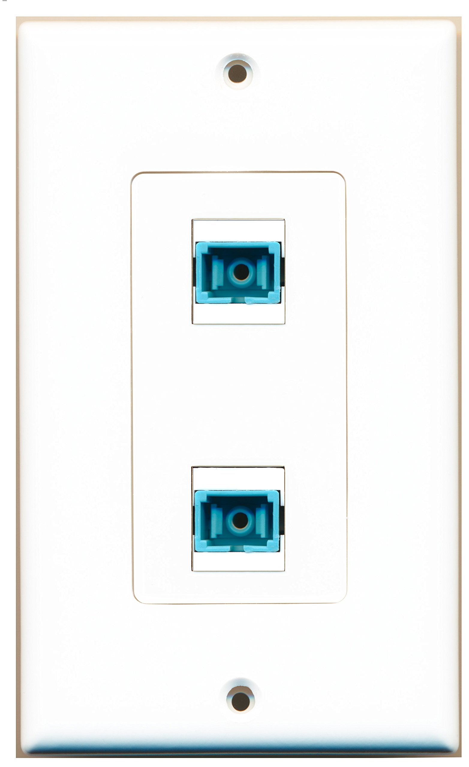 RiteAV 2 Port SC Fiber 10GB Simplex Wall Plate OVERSIZED – FiberCables.com