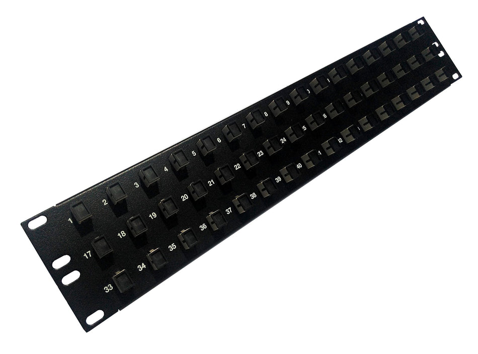 Ultra Spec Cables 48 Port SC Fiber Patch Panel Multimode (Beige Couplers) (Loaded 2u) 19"