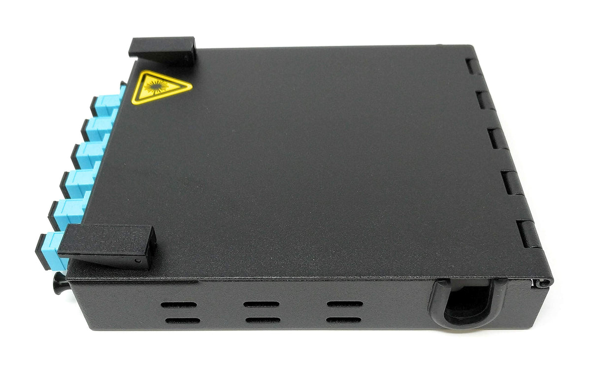 Ultra Spec Cables Wall Mount Fiber Enclosure with Spool and Loaded 6 P ...