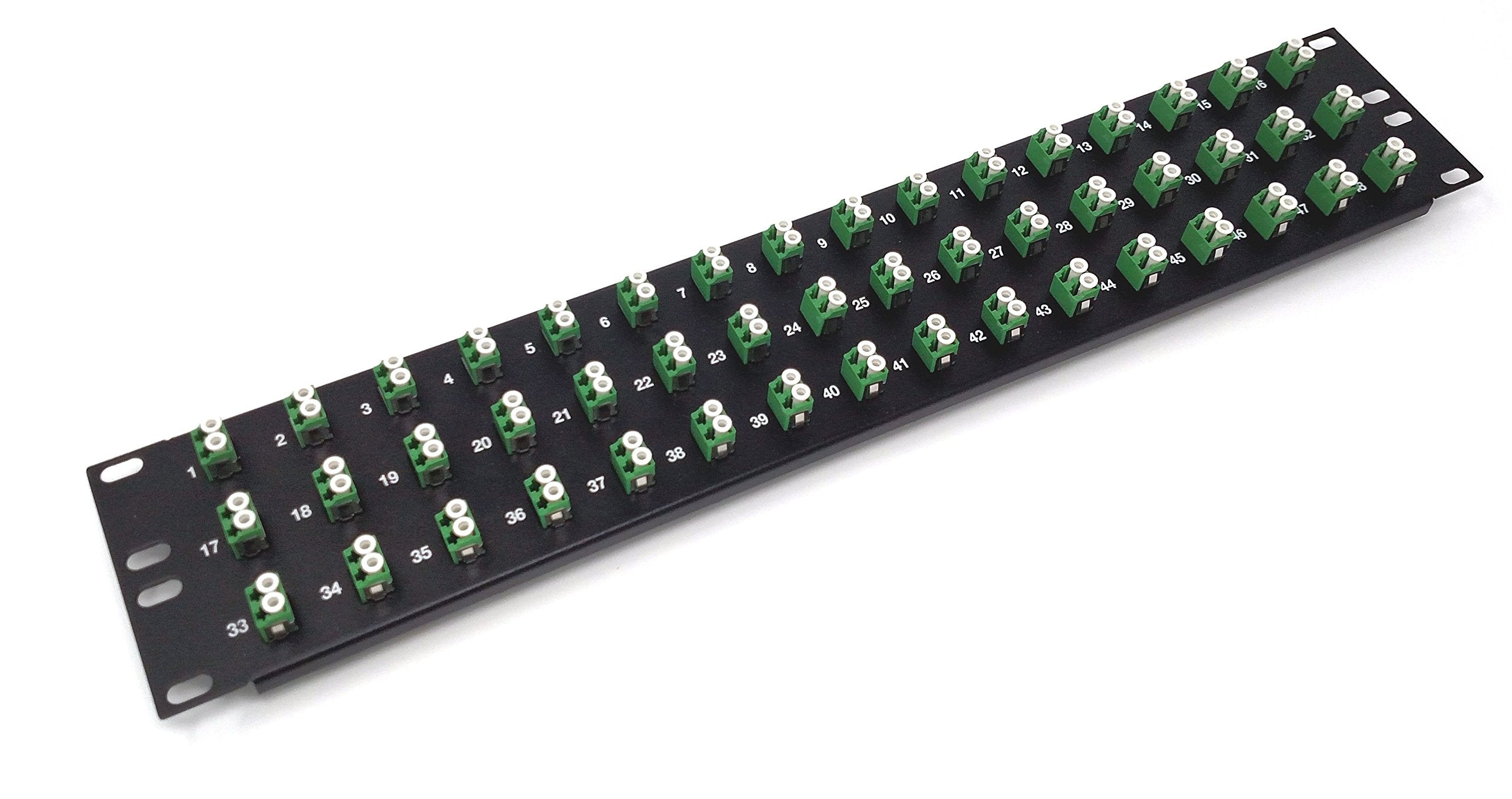 Ultra Spec Cables 48 Port LC Fiber Patch Panel APC Singlemode (Green C ...