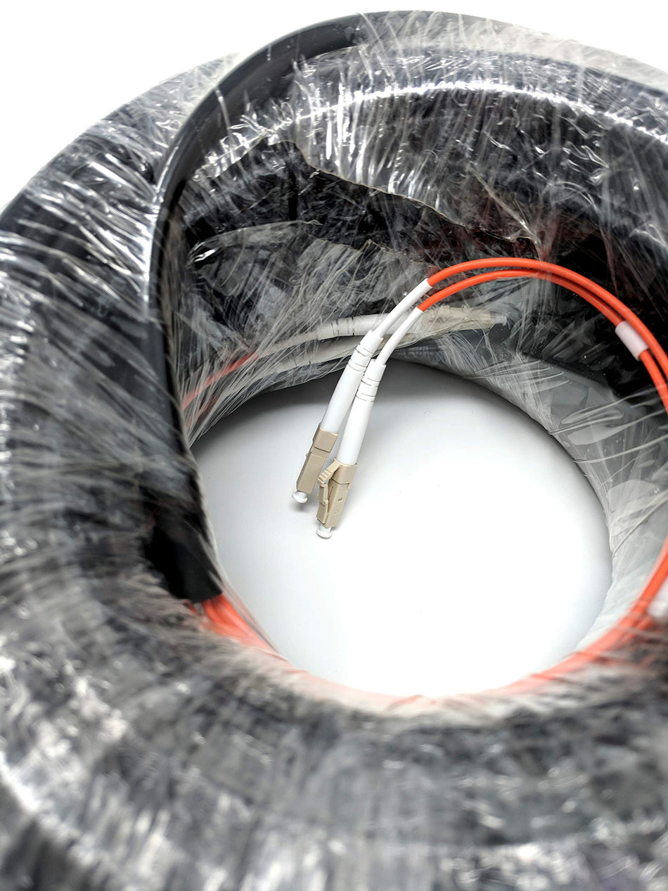 RiteAV - Direct Burial/Outdoor LC-LC 2-Strand Fiber Optic Cable - Multimode (50/125) - 175FT - with a Pulling Eye Kit Installed on one end
