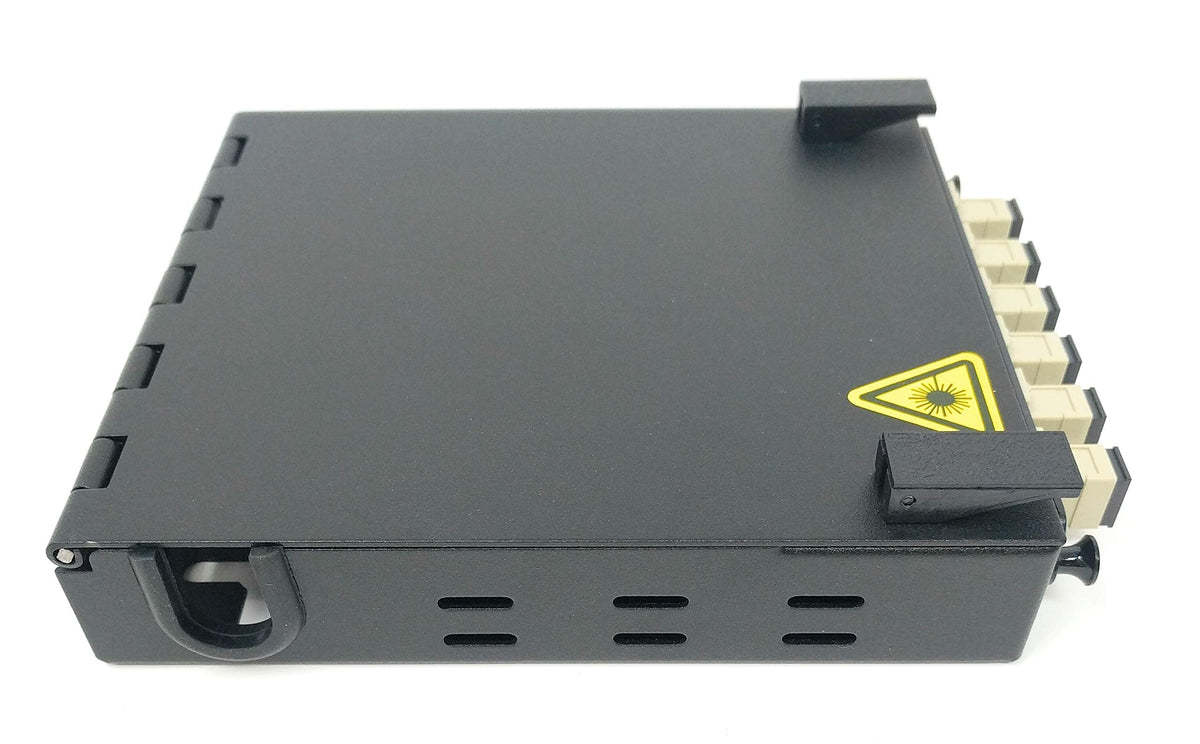Ultra Spec Cables Wall Mount Fiber Enclosure with Spool and Loaded 6 P ...