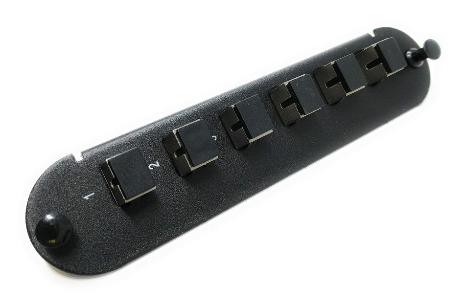 RiteAV - CCH SC/FC (6 Port Simplex w/6 Fiber Connectors) Adapter Panel (Non-LGX) Silver/Black (50/125) for Magenta OM4 Multimode 40Gb