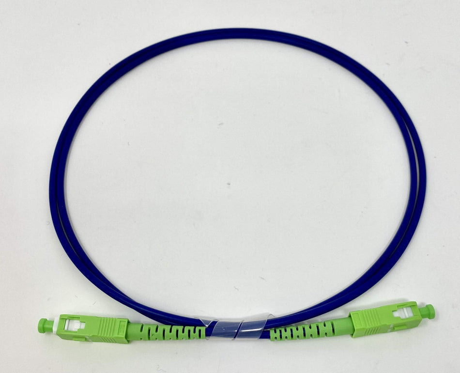 Ultra Spec Cables - Armored Singlemode Simplex PVC (OFNR) SC-APC to SC-APC 3.0mm Fiber Optic Cable - 30 Meter