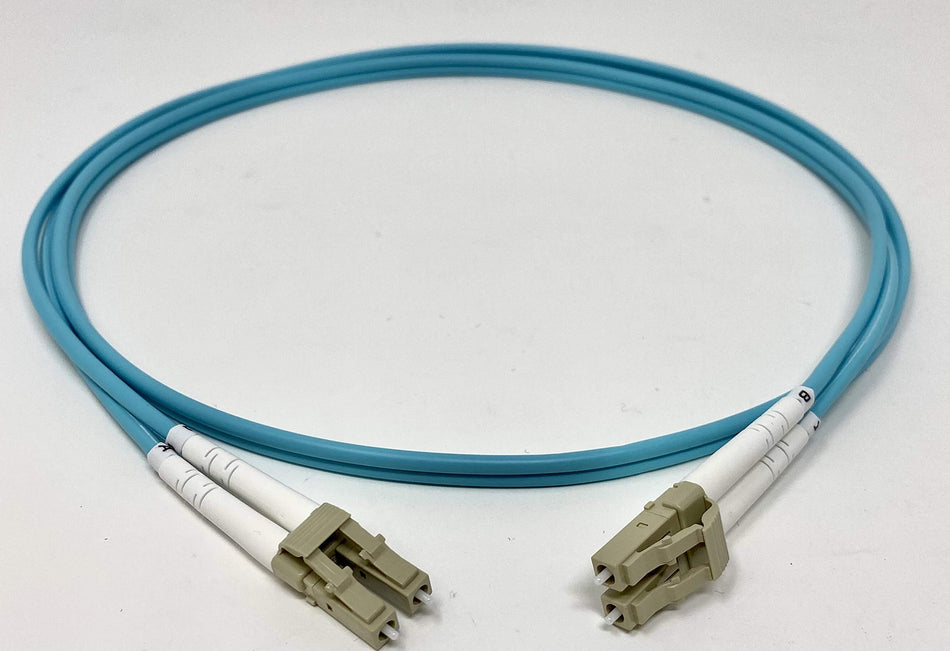 Ultra Spec Cables - Armored OM4 Multimode Duplex PVC (OFNR) LC-UPC to LC-UPC 3.0mm Fiber Optic Cable - 2 Meter
