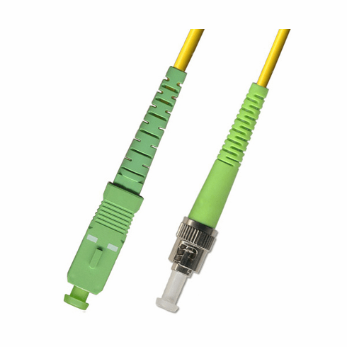 8M SC APC to ST APC Simplex Singlemode Fiber Optic Cable 9/125