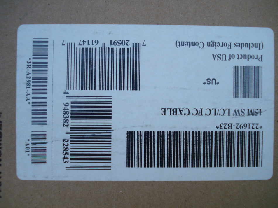 15 Meter Multimode Duplex Fiber Optic Cable (50/125) - LC to LC - Orange