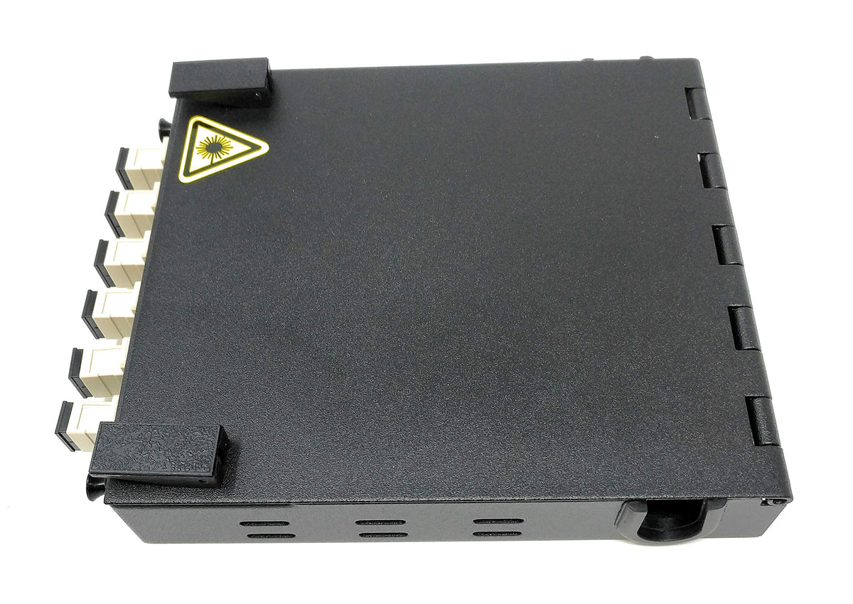 Ultra Spec Cables Wall Mount Fiber Enclosure with Spool and Loaded 6 P ...