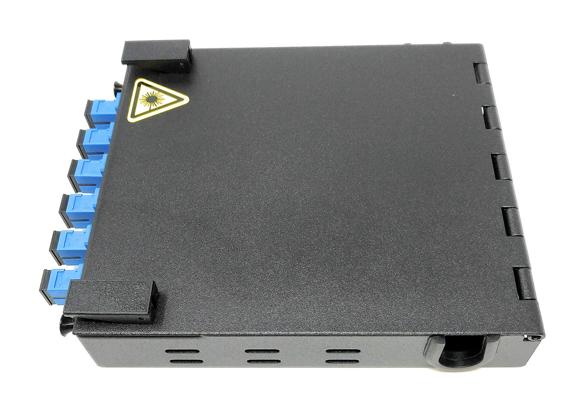 Ultra Spec Cables Wall Mount Fiber Enclosure with Spool and Loaded 6 P ...
