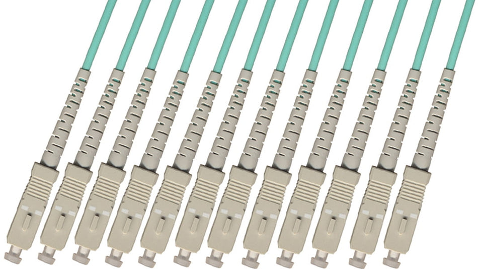 RiteAV - Direct Burial/Outdoor SC-SC 12-Strand Fiber Optic Cable - 10Gb Multimode (50/125) - 20M