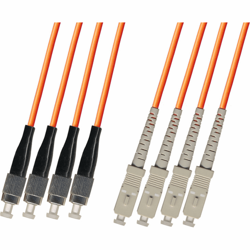 FC/SC 4 Strand Fiber Optic Cable (50/125) Multimode 100M
