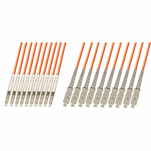 LC/SC 10 Strand Fiber Optic Cable (50/125) Multimode 100M