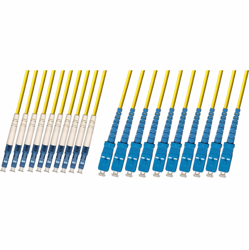 LC/SC 10 Strand Fiber Optic Cable (9/125) Singlemode 100M
