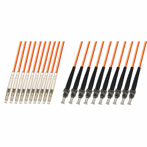 LC/ST 10 Strand Fiber Optic Cable (50/125) Multimode 100M