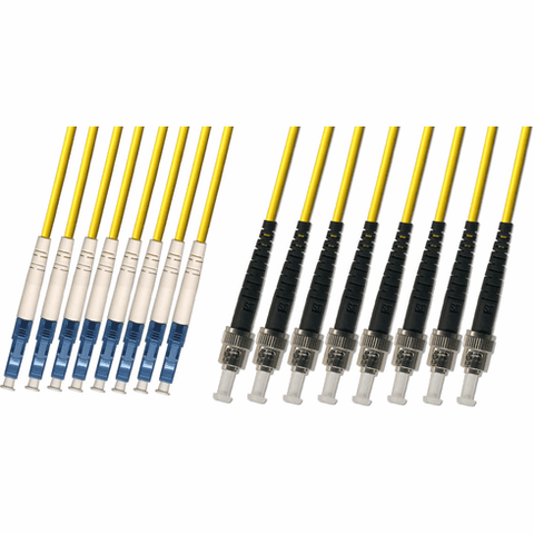 LC/ST 8 Strand Fiber Optic Cable (9/125) Singlemode 100M