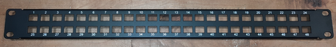 19 inch - Unloaded - Feedthru Panel - 48 Port - 1U - LC DX/SC SX Footprint