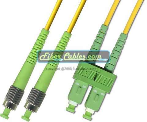 APC/APC - Singlemode (9/125) - Duplex - Fiber Optic Cable - FC-APC to SC-APC