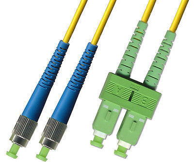 APC/UPC - Singlemode (9/125) - Duplex - Fiber Optic Cable - SC-APC to FC-UPC