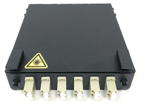 Wall Mount Fiber Enclosure with Splicing Module and Loaded 6 Port LC-UPC Multimode Duplex LGX Panel
