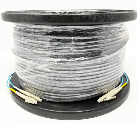 Direct Burial/Outdoor LC-LC 2-Strand Fiber Optic Cable - OM3 Multimode (50/125) - 250M