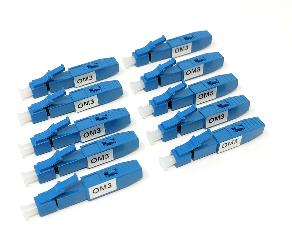 Ultra Spec Cables Field Installable LC-UPC Multimode OM3 50/125 Connector for 0.9mm Cable (10 Pack)