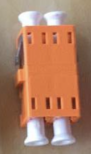 Fiber Optic Cable Flangeless Adapter/Coupler LC-LC Duplex Orange OM2 (500 Pack)