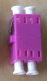 Fiber Optic Cable Flangeless Adapter/Coupler LC-LC Duplex Purple OM2 (500 Pack)