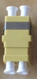 Fiber Optic Cable Flangeless Adapter/Coupler LC-LC Duplex Yellow OM2 (500 Pack)