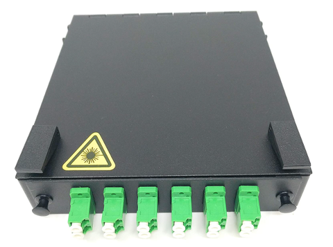 Wall Mount Fiber Enclosure with Splicing Module and Loaded 6 Port LC-UPC Singlemode Duplex LGX Panel