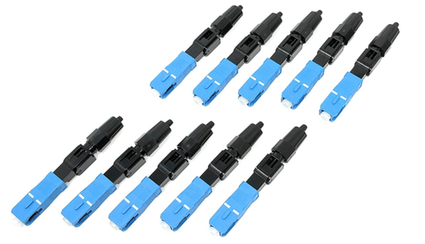 Field Installable SC-UPC Singlemode 9/125 Connector for 0.9mm, 2.0mm, 3.0mm Cable (10 Pack)